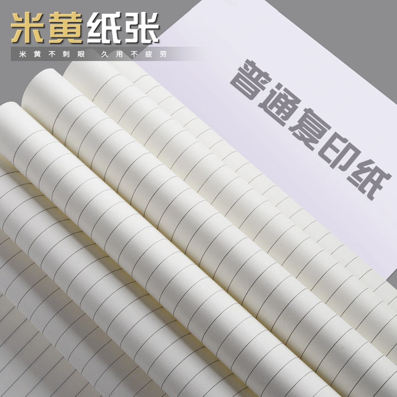 Hardcover work notebook showing its cover and page design