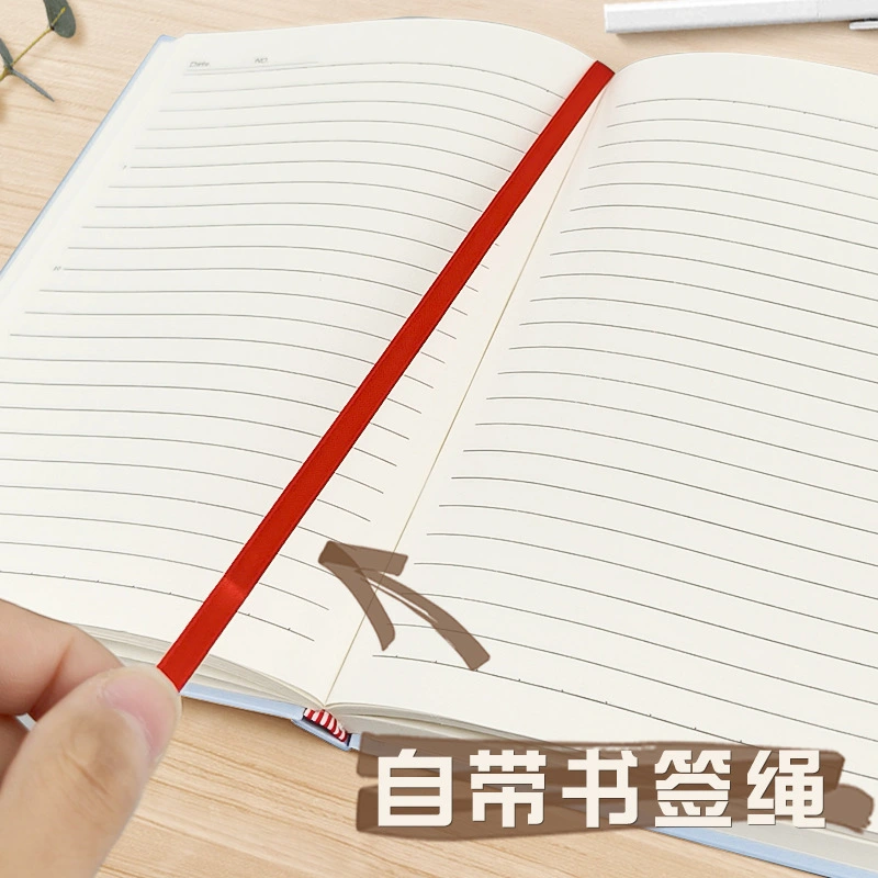 Bookmark ribbon detail on the hardcover business notebook